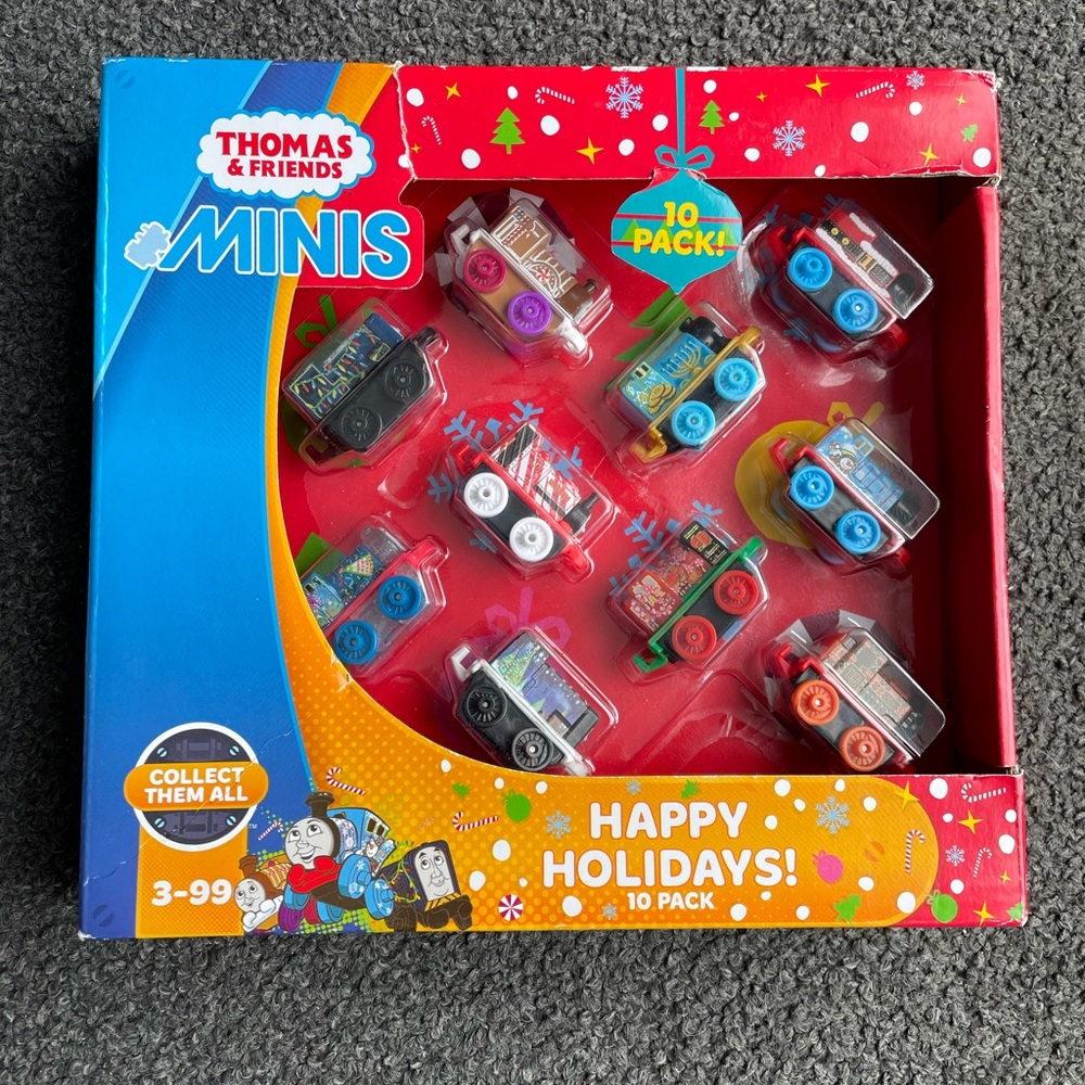 New SEALED Thomas & Friends Minis Happy Holiday 10pk 2019 Train Limited Edition